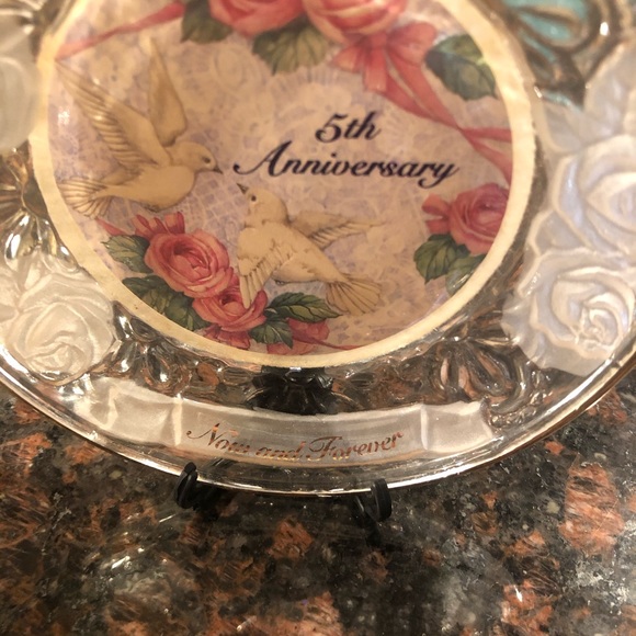 5th Anniversary glass Small Plate - Picture 2 of 5